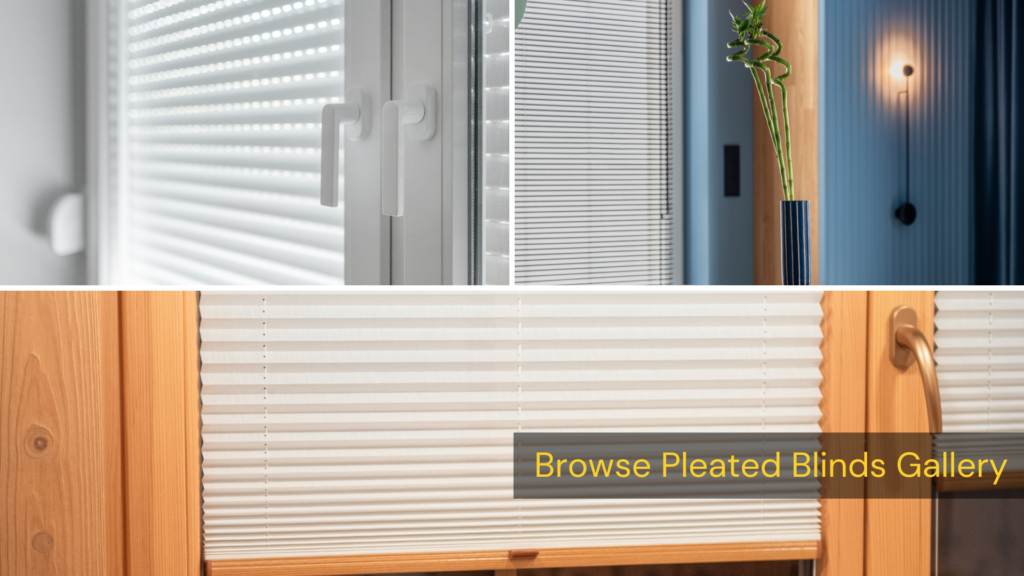 switchable glass - pleated blinds